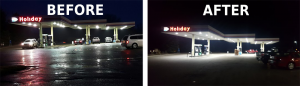 Retrofitting HID Gas Station Lighting