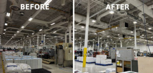 Imagine Print got new LED fixtures from Keystone Tech for their production area